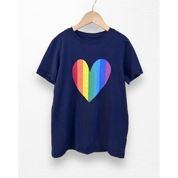Primary Rainbow Heart Tee, Size 10 - Picture 1 of 5